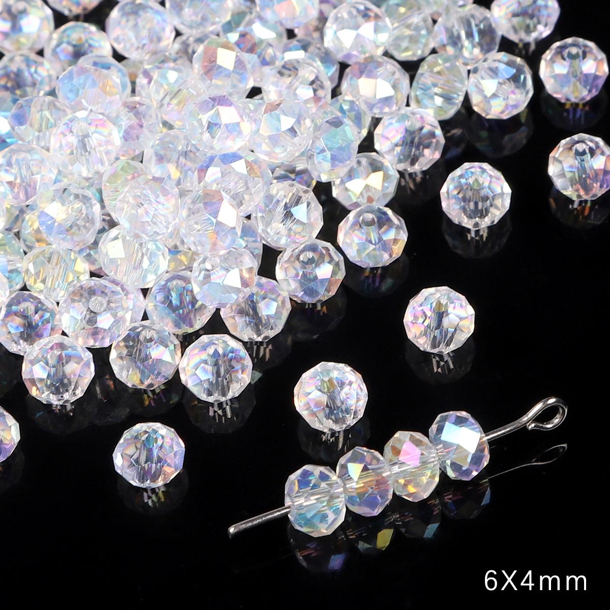 

Хрустальные бусины различной формы, блестящие прозрачные стеклянные бусины для изготовления ювелирных изделий, браслет, ожерелье, серьги 6*4mm 20pcs