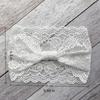 Stylish Soft Solid Color Headband Bow Non-Slip Lace Trim Headband Stretch Wide Fabric Headband Daily Wear