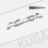 WGL2 Auto Metal Emblem Car Styling 3D Badge Lettering Decals Trunk Sticker For Ford Kuga 2008-2019 Accessories Glossy Black