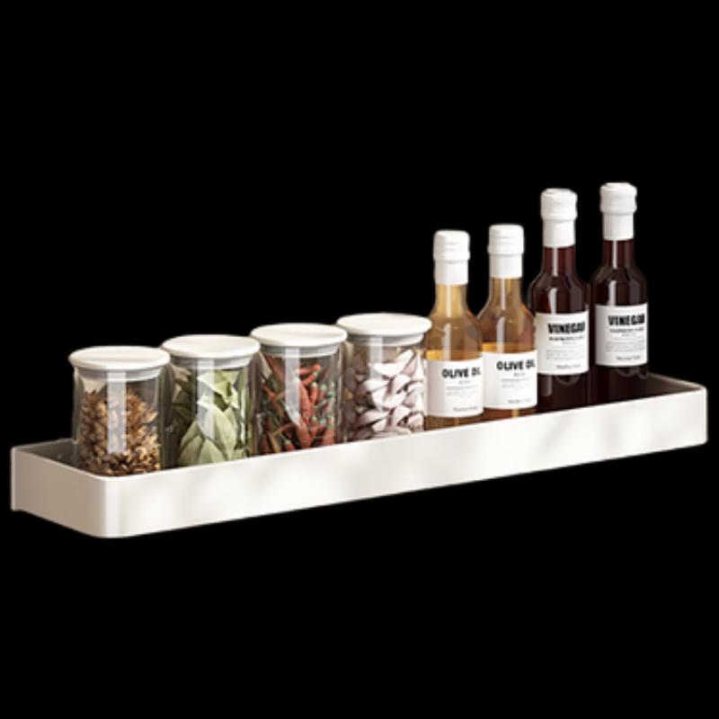 DANLE Wandmontiertes Küchenregal mit Gewürzhalter