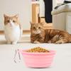 600ML Pet Bowl Convenient Foldable Silicone Dog Bowls Portable Easy To Clean Cat Dog Food Bowl Pet Supply