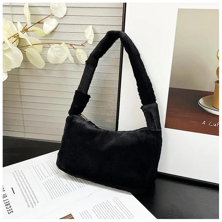 Casual Small Tote for Women Stylish Plush Purses and Handbags Designer Bags for Women Shoulder Bags