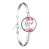 Neues Mode-Bibelvers-Armband Handgefertigtes Glasarmband Schriftzitat Schmuck Christliches Geschenk für Frauen Männer