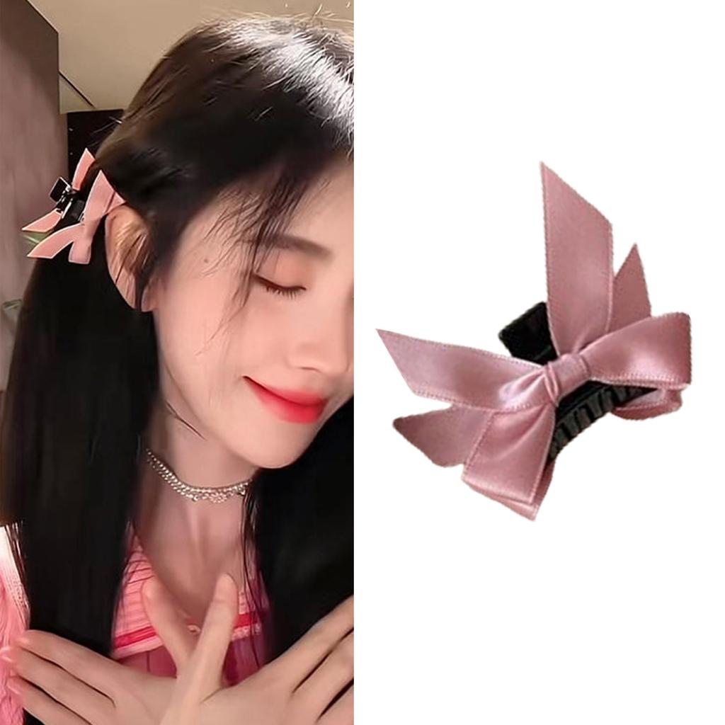 Small Bowknot Hairpin for Women Girls Korean Sweet Bangs Hair Claw DIY Supplies Accessories