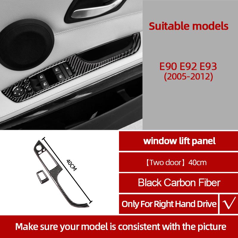 Kohlefaser Für BMW E90 E92 E93 2005-2012 Auto Mittelkonsole CD-Panel Verkleidung Aufkleber Tuning Abdeckung Dekor Auto Innenzubehör
