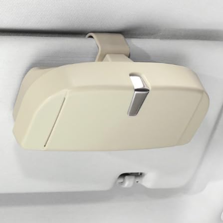 

Garqitwan Чехол для автомобильных солнцезащитных очков, Держатель для очков, Держатель для солнцезащитных очков, Для автомобилей, Чехол для очков, Держатель для карт, бежевый
