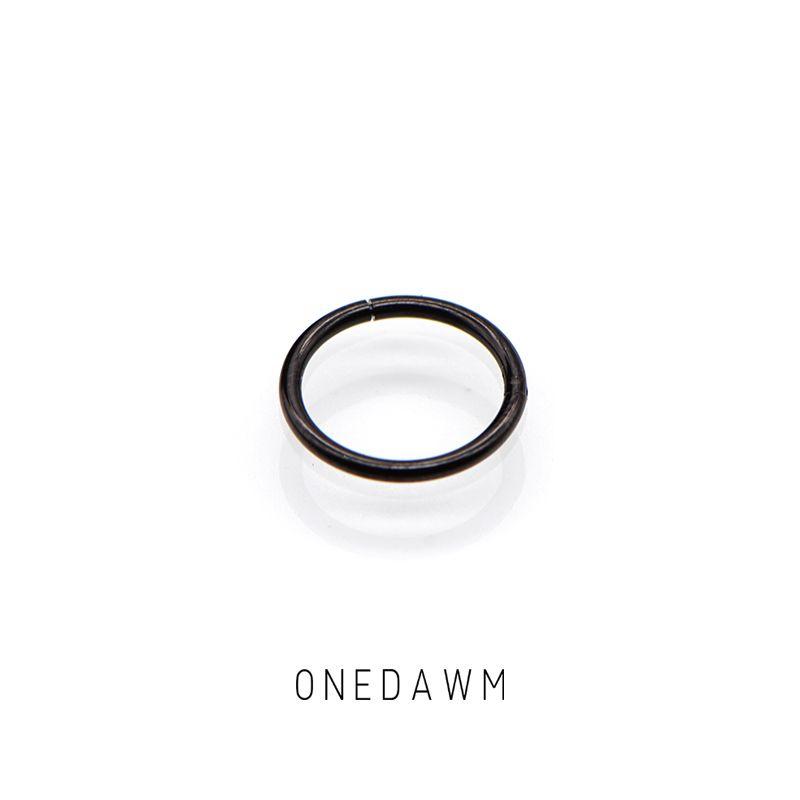 

Niche Style Medical Titanium Steel Unique Anti-Allergy Simple Bracelet Earrings [One] Black Rod 1.0mm * Ring Inner Diameter 10mm