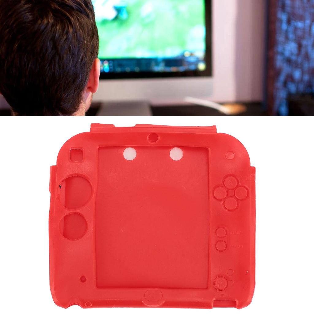 Handheld Game Console Silicone Cover for 2DS Soft Ive Case Scratch Resistant with Top Bottom Screen or