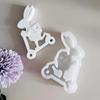 Easter Themed Ornament Mould Flexible Silicone Mold for Rabbit Figurine Decoration Gypsum Mold Jewelry Making Supplies