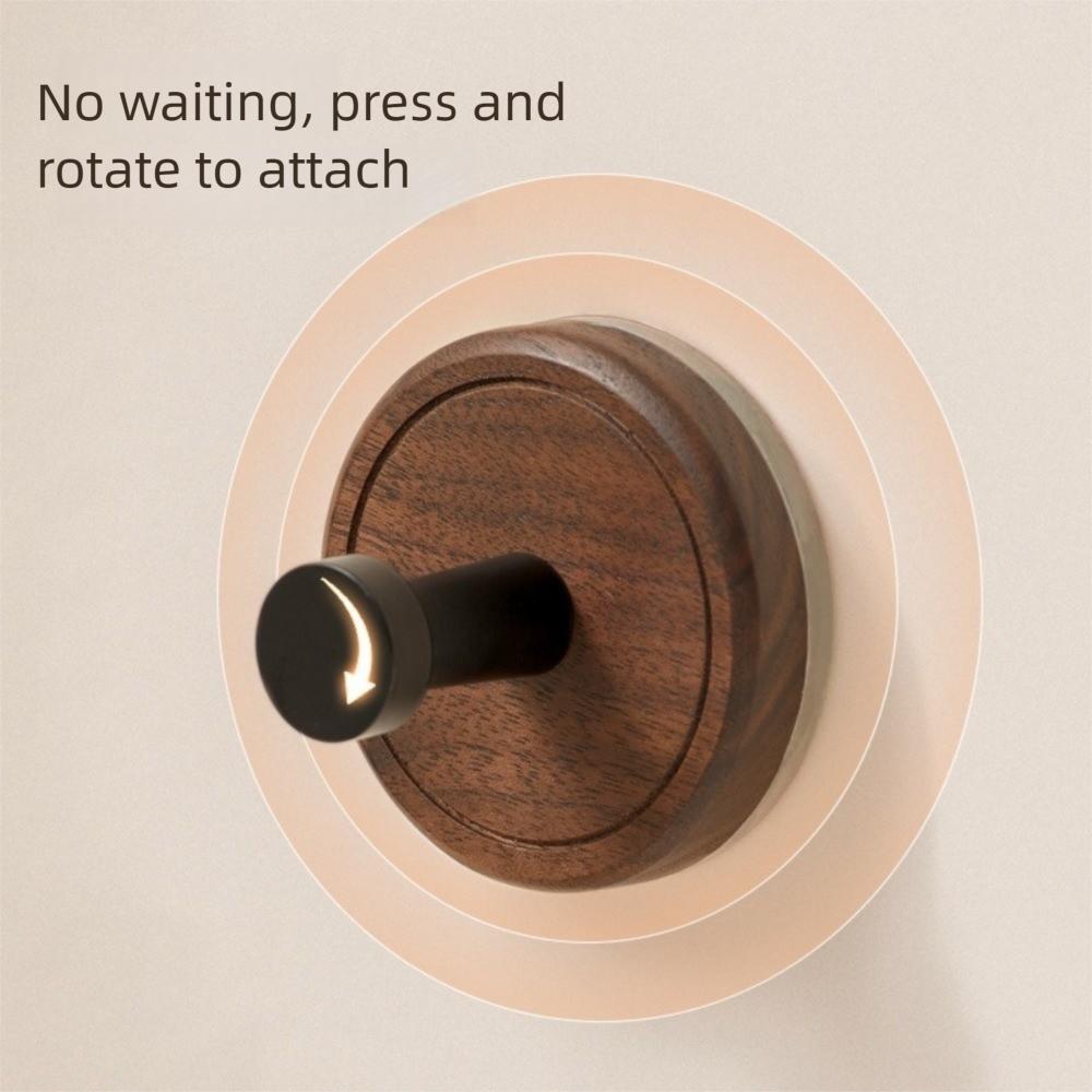 2pcs No Drilling Suction Cup Wood Hook Clothes Towel Holder Bathroom Accessories Storage
