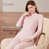 Dingguagua Pure Cotton Semi-High Collar Thermal Underwear Set