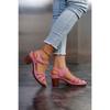 New Ethnic Style Roman Style Sandals with Summer Thong High-heeled Shoes with Velcro, Casual European and American Thick Heel High-heeled Shoes