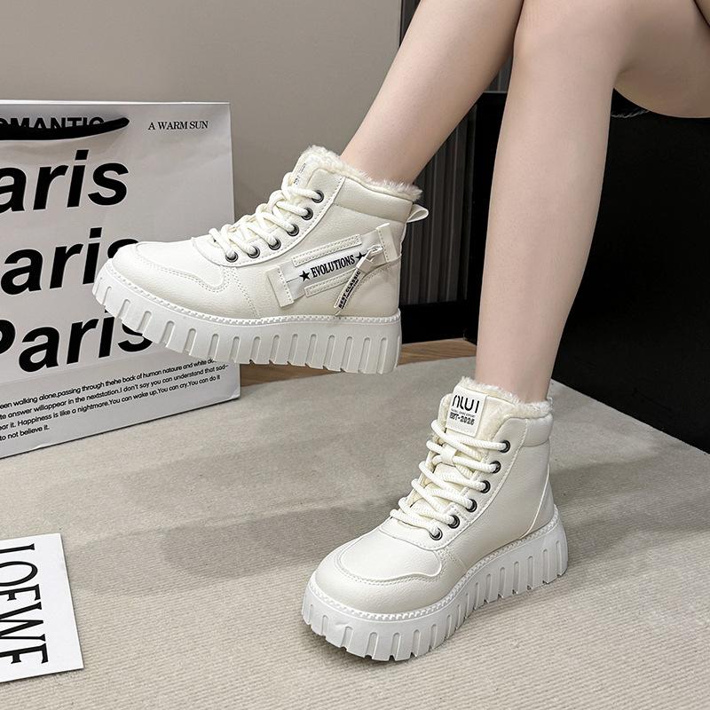 Versatile snow boots women's new winter velvet thickened Martin boots women's shoes short boots fashion warm cotton shoes