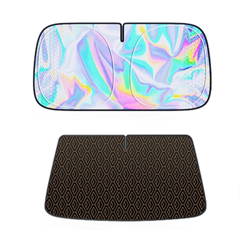 

SEAMETAL складной автомобильный солнцезащитный козырек на лобовое стекло, защитный козырек, защитный козырек от УФ-излучения, зонт от солнца на лобовое стекло, автомобильные аксессуары 145*80cm чёрный/серебряный