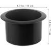 DOITOOL 2PCS Plastic Cup Holder Inserts for Car Replacement Drop In Cup Holder for Boat, Truck, Car, Sofa, Recliner, Poker Table (Black, 11x11x7cm)