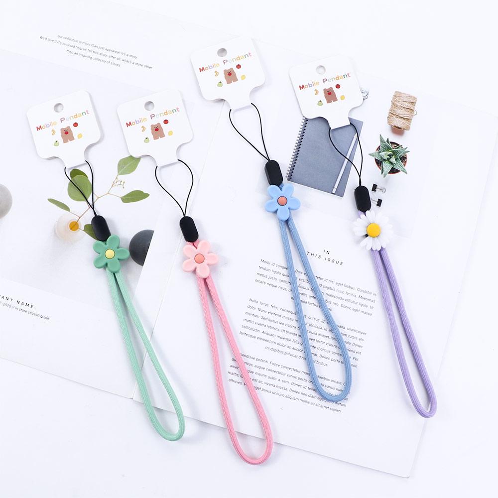 Rope Anti Lost Wrist Hand Lanyard Mobile Phone Lanyard Phone Hanging Rope Flowers Phone Strap