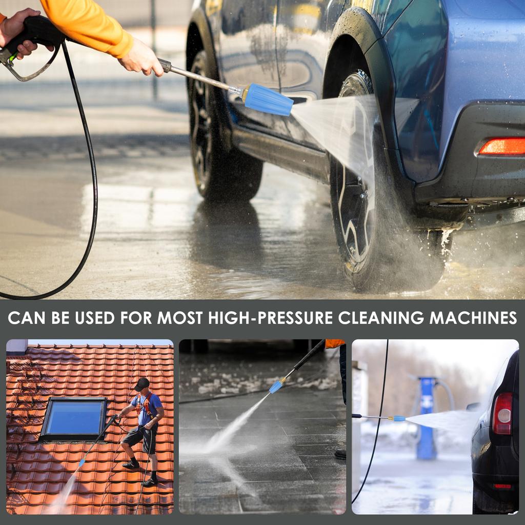 2Pcs Turbo Nozzle Pressure Washer Turbine Nozzle 4000 PSI Max Rotating Pressure Washer Turbo Nozzle with 1/4inch Quick Connector