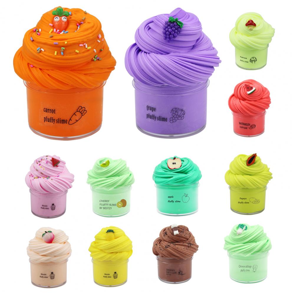 70ml 12 Color Butter Slime, Soft Fluffy Polymer Putty, Pressure Relief, Festive Decor for Holiday & Party Celebration