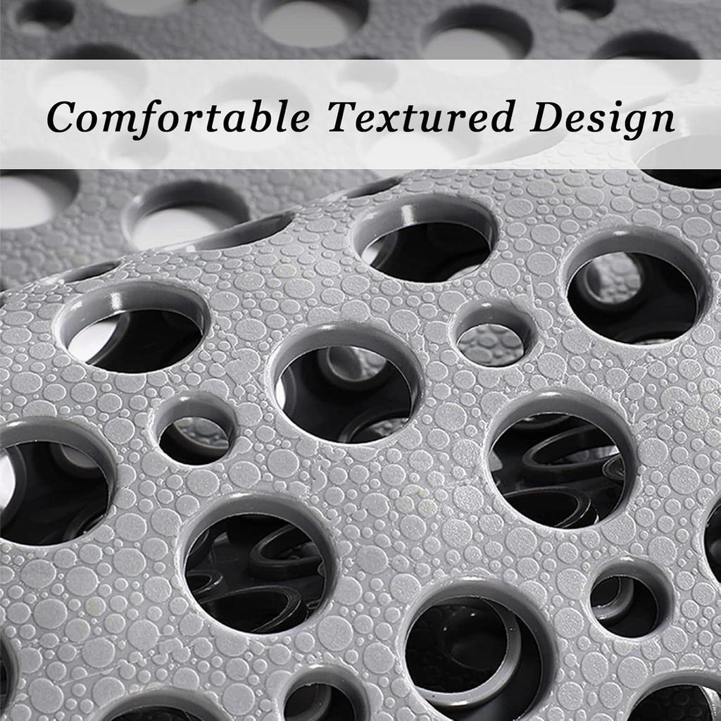 Non-slip Suction Cup Bath Mat for Shower Room - Drainage Foot Pad