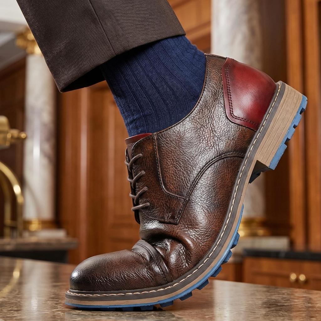 Casual Shoes Men Brand 2026 Comfortable Fashion Leather Shoes Men