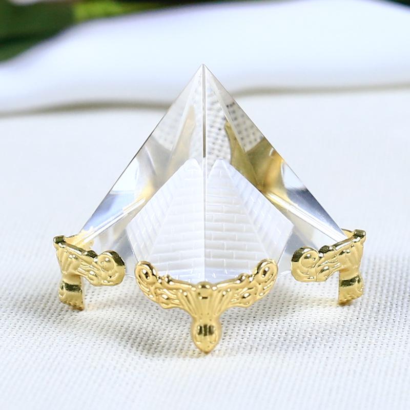 Carved Crystal Pyramid Decorative Ornaments - Creative Home Gifts