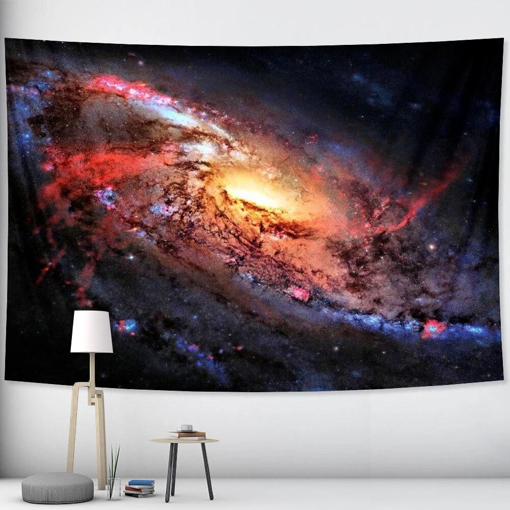 Starry Sky Wall Hanging Psychedelic Scene Mandala Witchcraft Tapestry Hippie Bohemian Decorative Tapestry Yoga Mat Mattress
