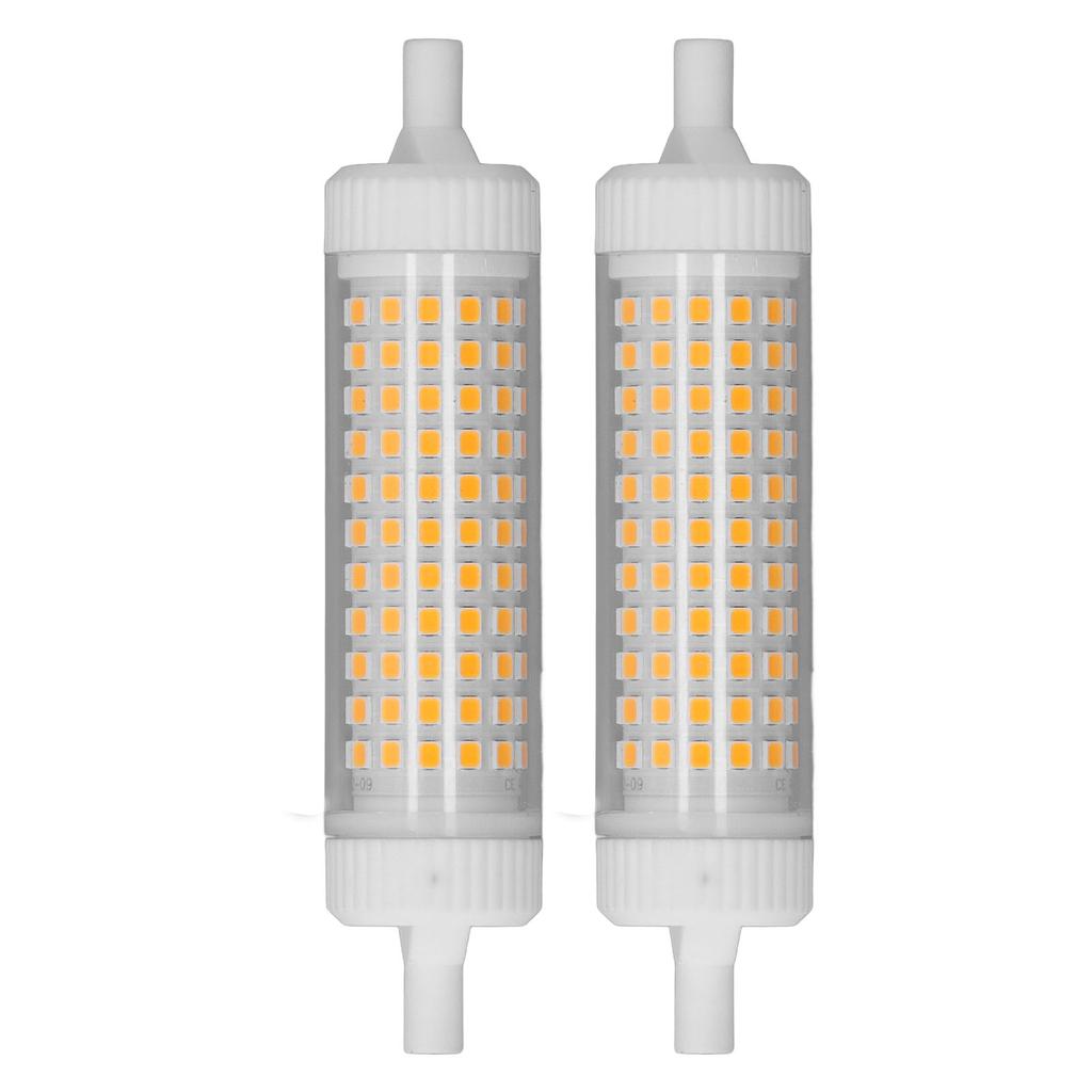 2Pcs R7S LED Light Bulb 118mm Dimmable 15W 154 LEDs Double Ended Floodlight for Home Night Advertising Lighting 220V