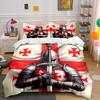 Ensemble Trois Pièces Décor Chevalier Housse de Couette Douce Confortable Ensemble de Literie Comprend 1*Housse de Couette & 2*Taies d'Oreiller, Cadeau