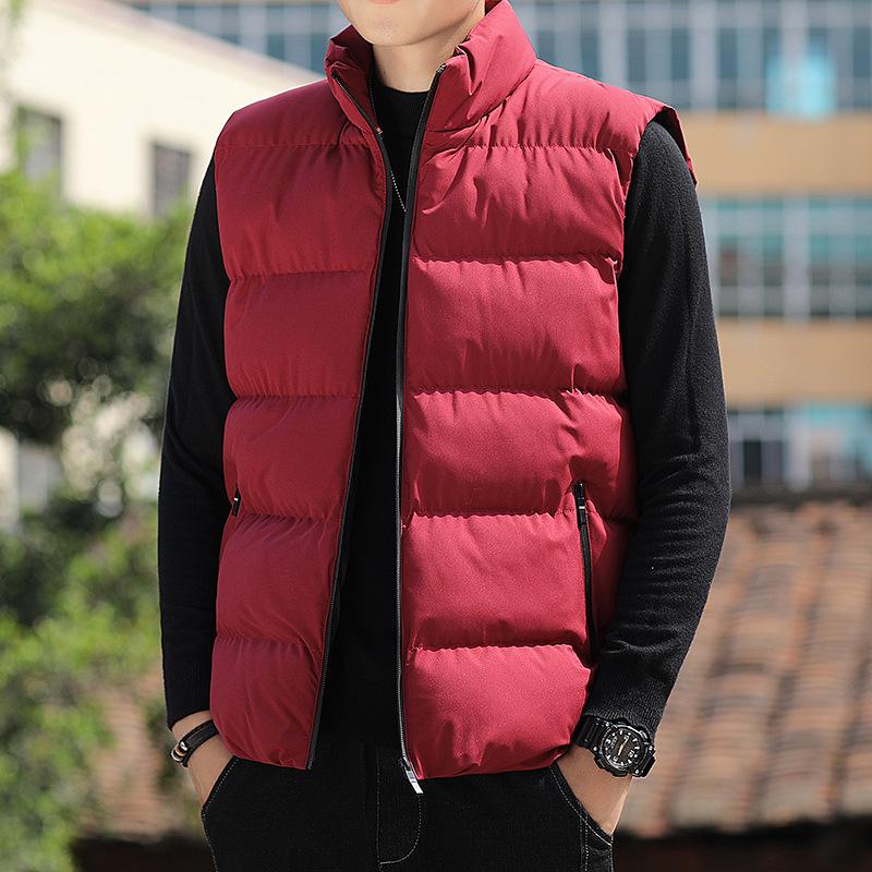 Men's Korean Style Cotton Vest – Trendy Sleeveless Jacket for Autumn and Winter