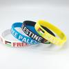 Free Palestine Commemorative Silicone Bracelet With Geometric Design Environmentally Friendly