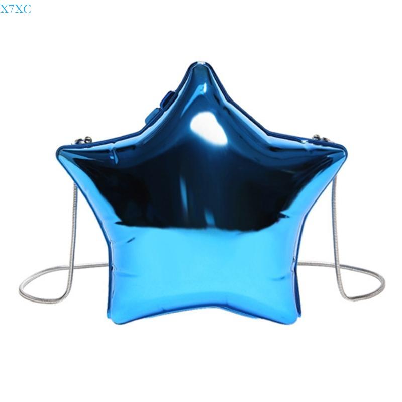 

X7XC Women Evening Bag Star Shoulder Bag Evening Crossbody Bag Clutch Purse синій