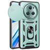 For Honor Magic5 Pro Case with Slide Camera Lid PC+TPU Kickstand Phone Cover