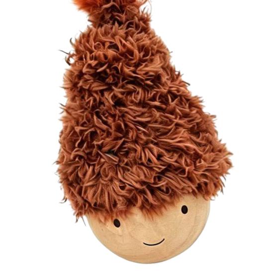 Wobbling Cat Toy Wooden Base Cat Teaser with Feathers Interactive Wobble Cat Kicker Toy for Cat Patting Solo Entertainment