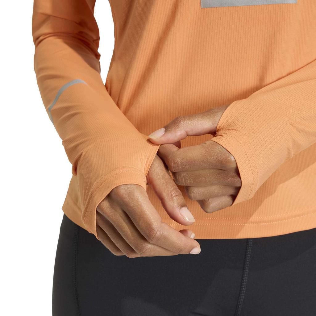 Women's adidas ADI365 orange running longsleeve JY9753 r XS
