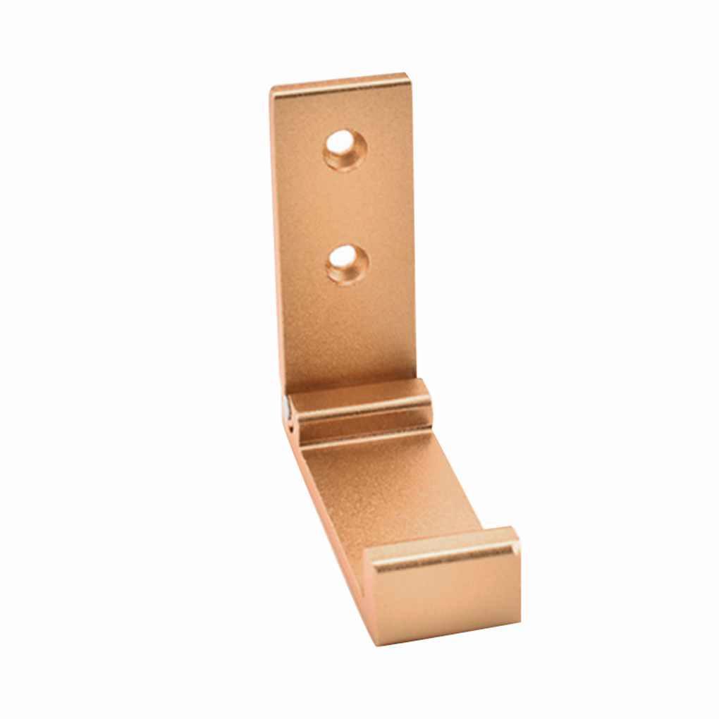 Black Gold Aluminum Folding Wall-Mounted Coat Hook - No-Drill, Invisible, Nail-Free Single Hanger