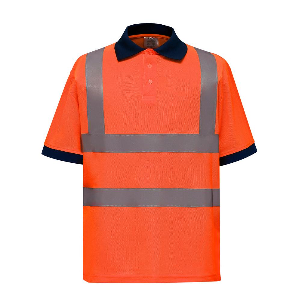 Yoko Unisex Voksen Hi-Vis Safety kortermet poloskjorte