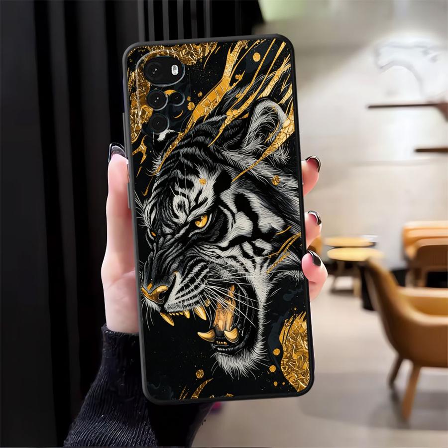 Cool Tiger Leopard Case for Motorola Moto G52 G71 G22 Edge40 G51 G73 Edge 20 Pro 30 Lite G60s G32 G50 G53 G30 Phone Cover