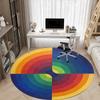1pc Color Wheel Chair Carpet for Office Non-Slip, Lightweight, Machine Washable Rug for Office, Room - Holiday Decoryy251016005