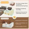 Frameless Modular 2-Seater Sofa, High-Density 32D Foam, Suitable for Living Room, Chenille Fabric, Non-Slip Design, No Assembly Required, Brown