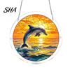 Window Decoration Puzzle Acrylic Suncatcher, Colorful Hanging, 7.48 Inch Sun Catcher Pendant Ornament, Ideal for Gifting And Home Decor Artistic Light