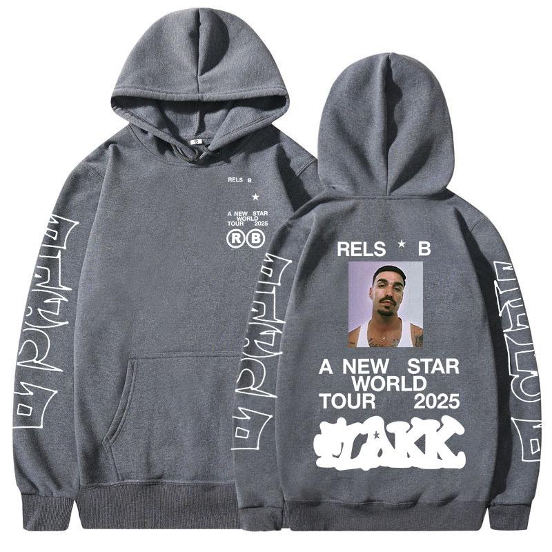 Rapper  Rels B A New Star World Tour  Hoodies Men Women Clothing Fashion Hip Hop Sweatshirts Oversized Long Sleeve Pullovers
