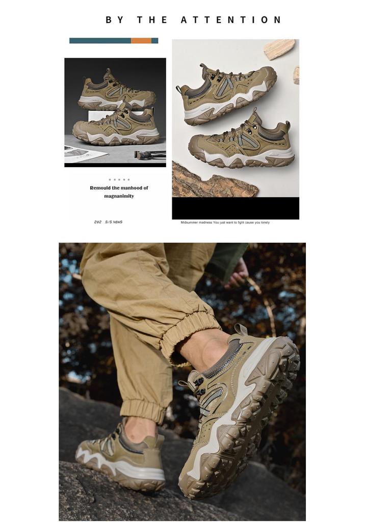 Men's Cross-Border Tactical Hiking Boots - Spring/Autumn Breathable, Wear-Resistant, Lightweight Casual Mountaineering Shoes