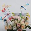 25Pcs Fake Dragonfly Garden Stake Decoration Indoor Outdoor Yard Lawn Patio Artificial Dragonfly Stake Planter Pot 3D Simulation Dragonfly Ornament