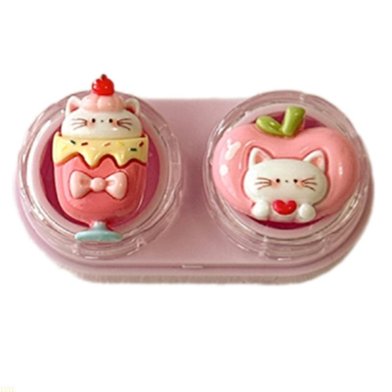 Cute Contact Lens Case Portable Drawer-style Color Cartoon Contact Care Box Mini Drawer Plastic Travel Small Companion Box