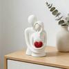 3D Printed Hugging Couple Figurine Valentine's Day Love Heart Couple Statue Home Office Desktop Decoration Ornament