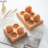 Holz Eieraufbewahrungsbox Einfaches Massivholz Eiertablett Eieraufbewahrungsständer Dessert Snack Präsentationsplatte Holzgeschirr Küchenwerkzeuge