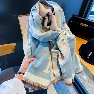 Luxury Autumn Winter New Imitation Cashmere Scarf Women Fashion Versatile Lady Girls Warm Cape Neck Ladies Scarves