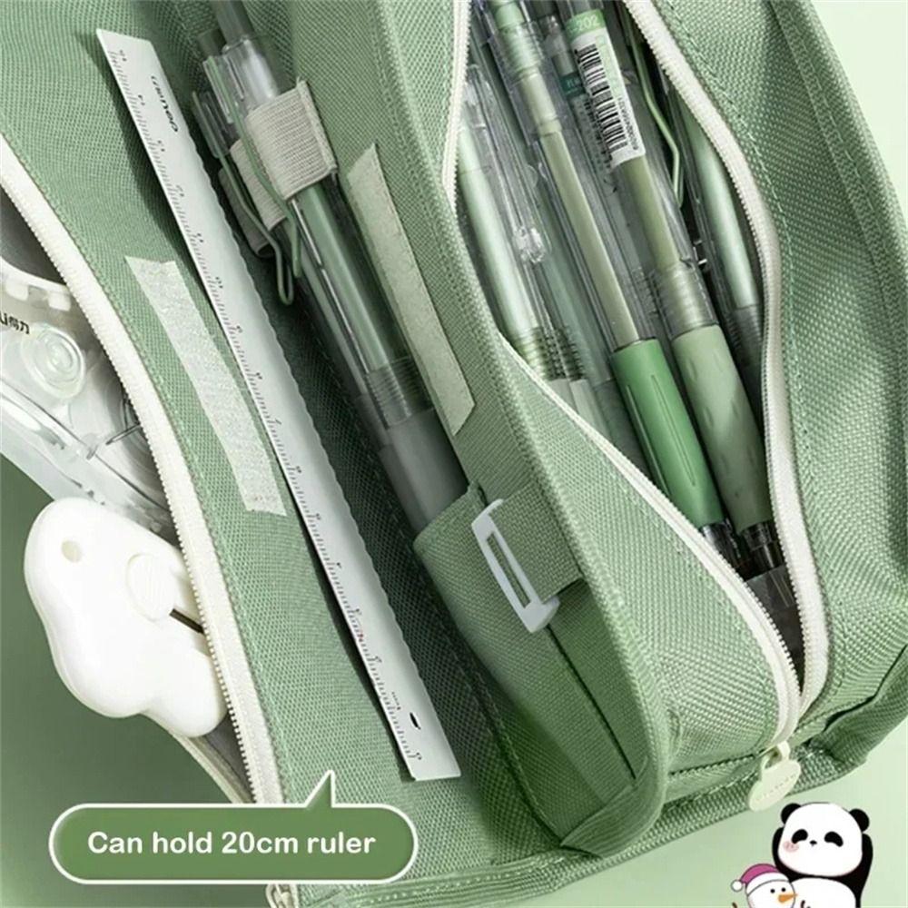 Large Storage Pen Box Bags Multi Layer Pencil Pouch Cosmetic Makeup Panda Pencil Case  Stationery