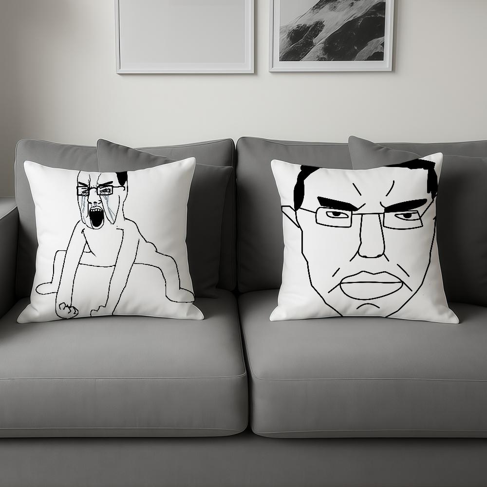 C-Chudjak Poljak Funny Meme cushion cover For Sofa Car Office Cafe Soft And Comfortable Double-Sided Printing Pillow Cover