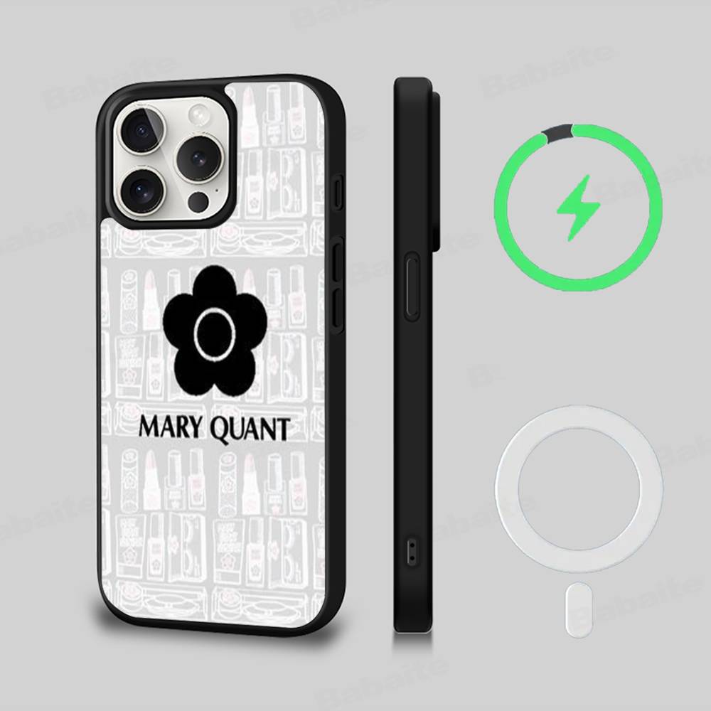 

Fashion M-Mary-Q-Quants Phone Case For iPhone 17 Air 16 15 14 13 12 11 Pro Max Plus For Magsafe Wireless Charge Cover iPhone 11 pro